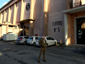 David Twohy outside Studio 5 at Cinecitta, Rome